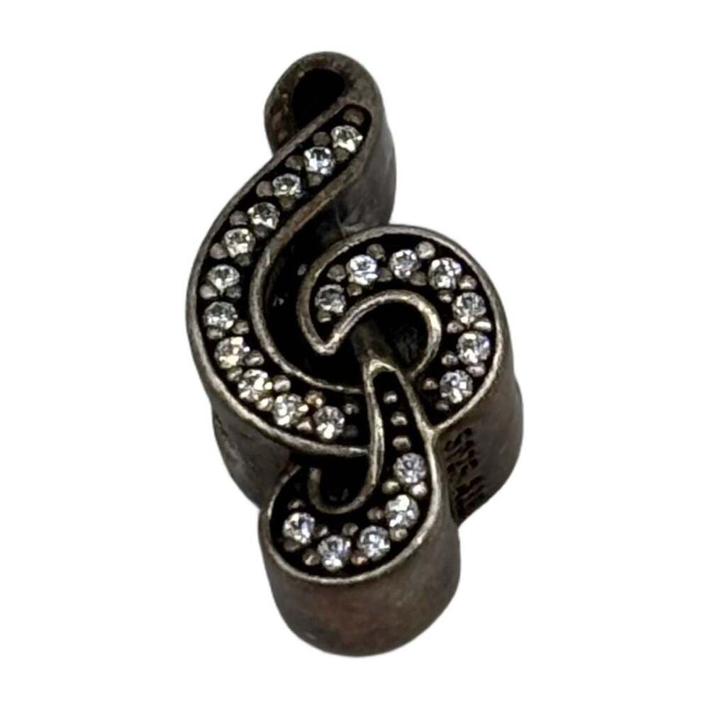 Pandora Sweet Music Treble Clef Charm Sterling Silver CZ - Pre-owned